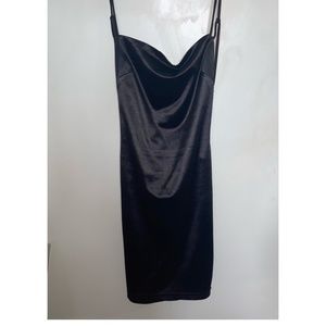 Black open back bodycon dress